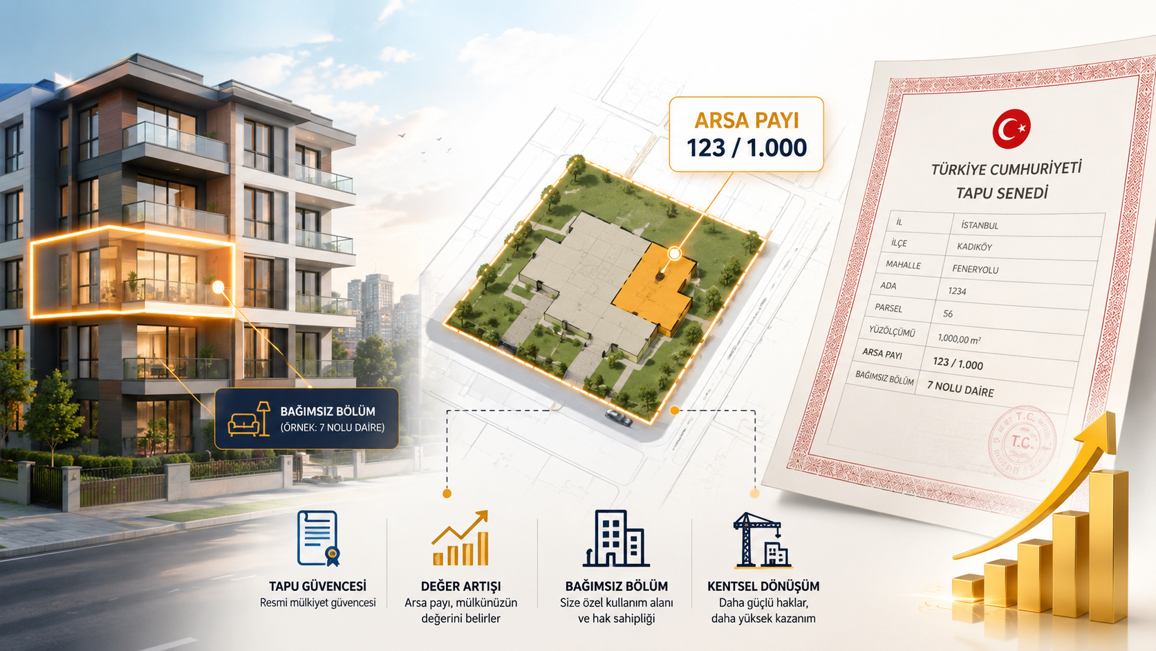 Arsa payı, bağımsız bölüm ve kentsel dönüşüm ilişkisi