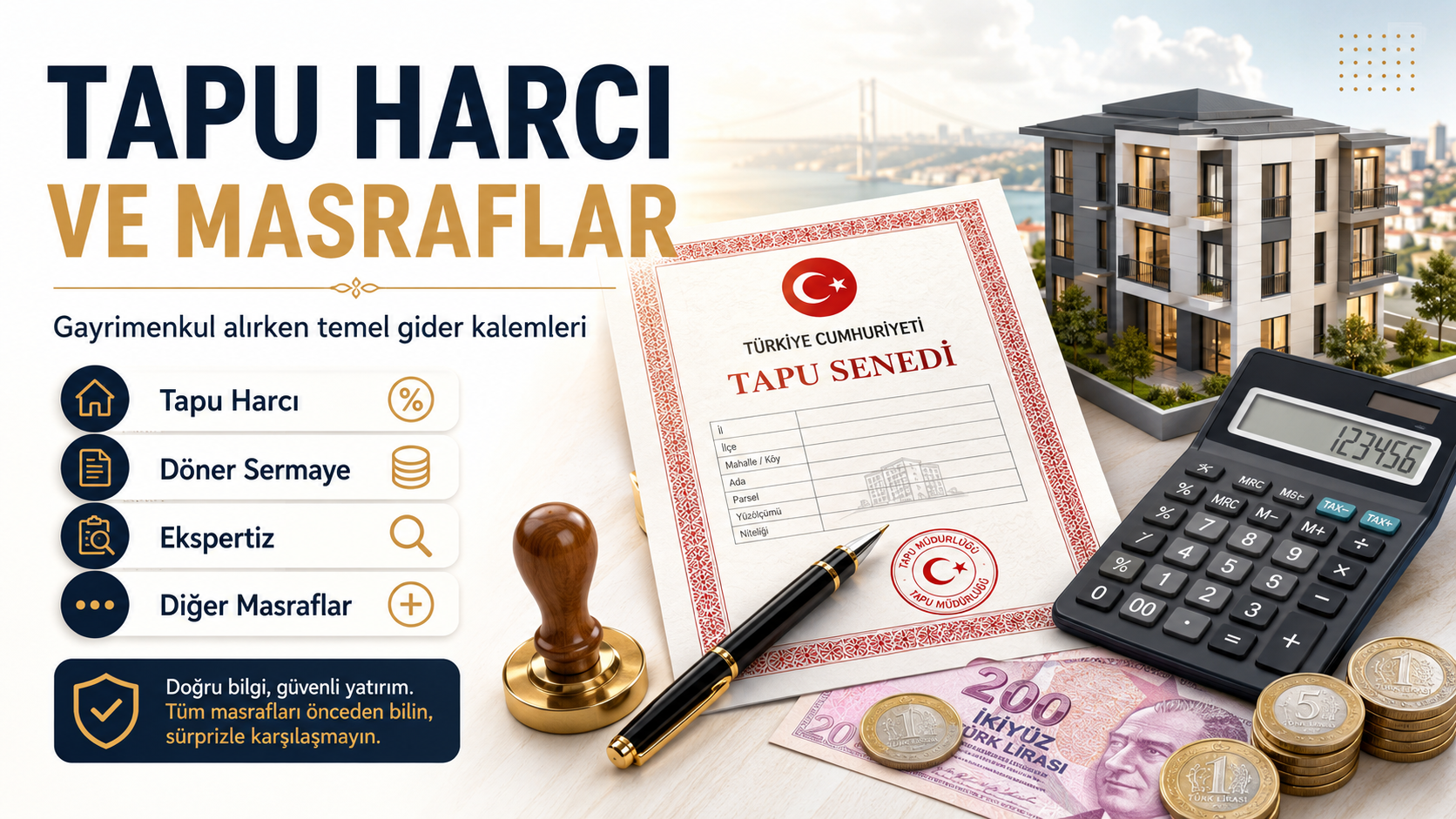 Tapu harcı ve gayrimenkul satın alma masrafları