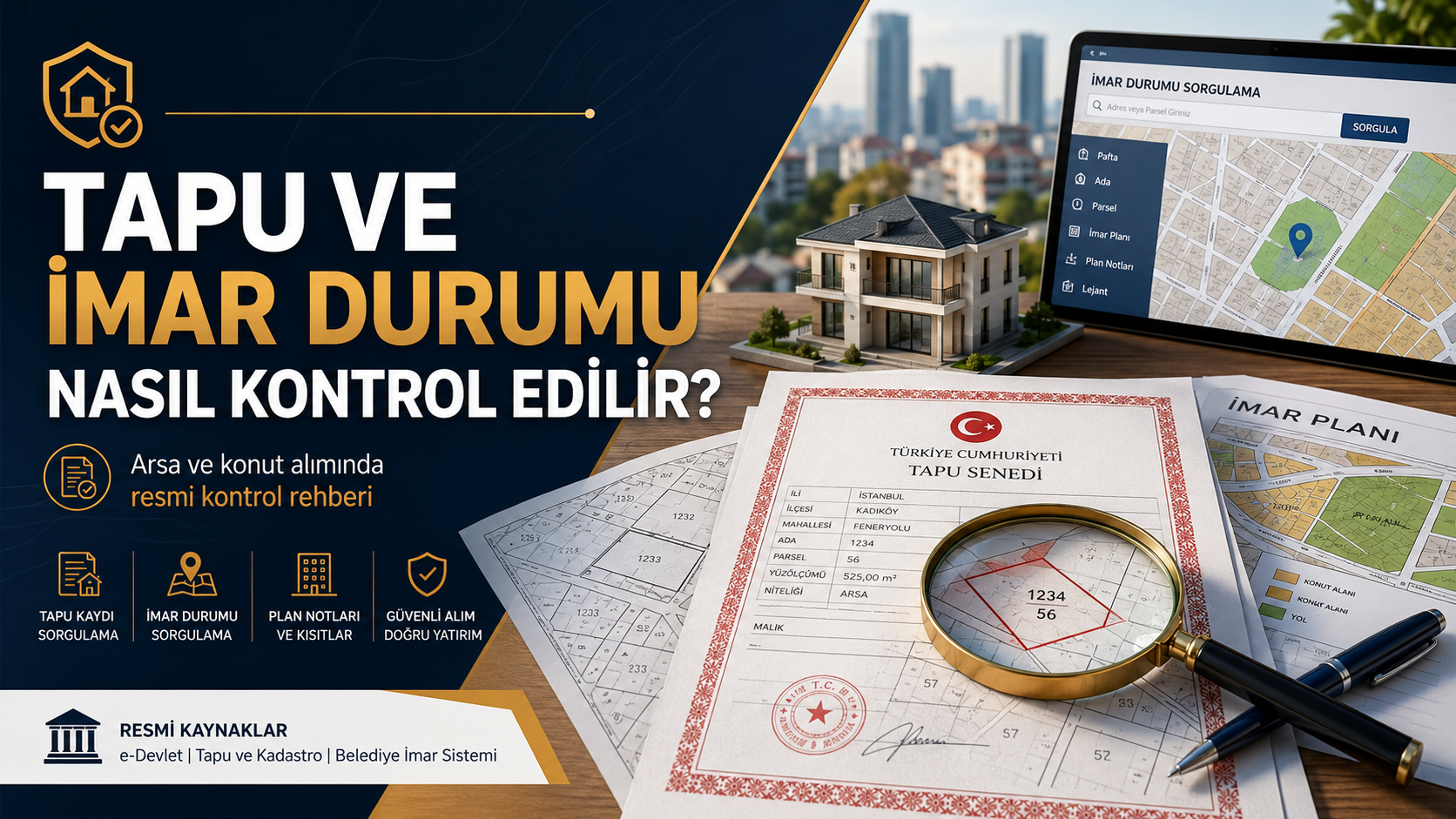 Tapu kaydı ve imar durumu kontrolü